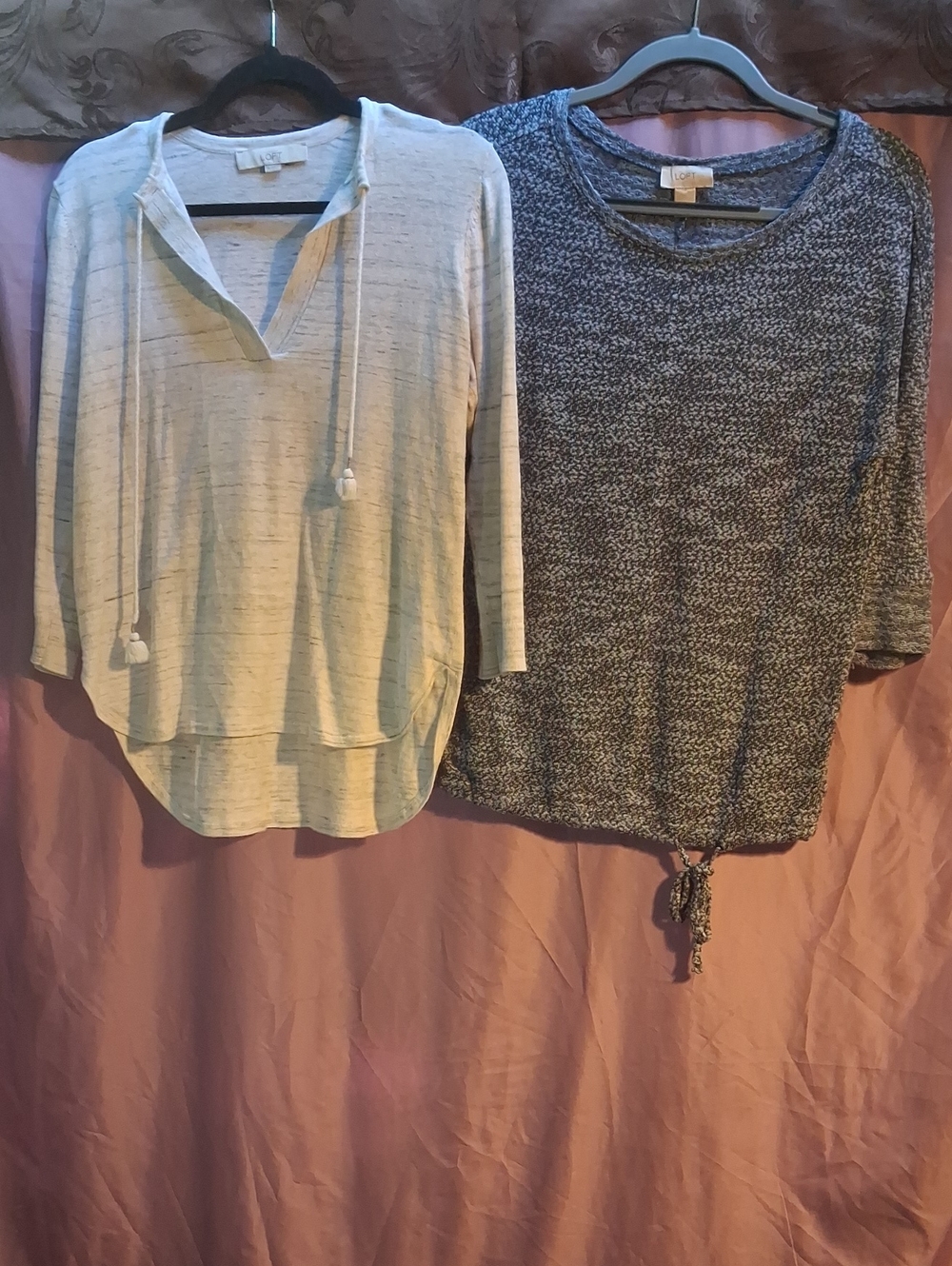 Anne Taylor LOFT  knit 3/4 sleeve tops- two for one! Size Small